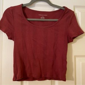 American Eagle Crop Tight Fit T-Shirt